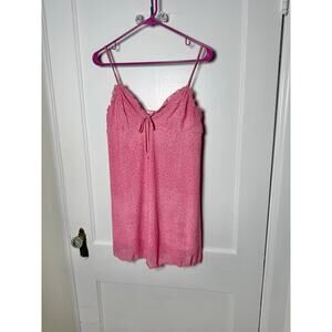 American Eagle Pink Floral Mini Babydoll Cami Tank Girly Feminine Dress Medium